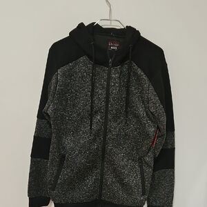 Men's Black and Gray Sweater